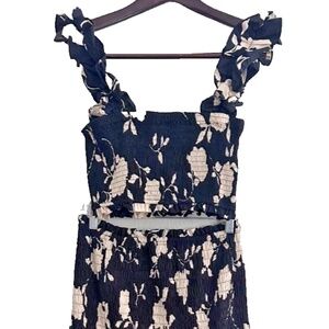 LUXXEL TIERED MAXI SKIRT SET Size L